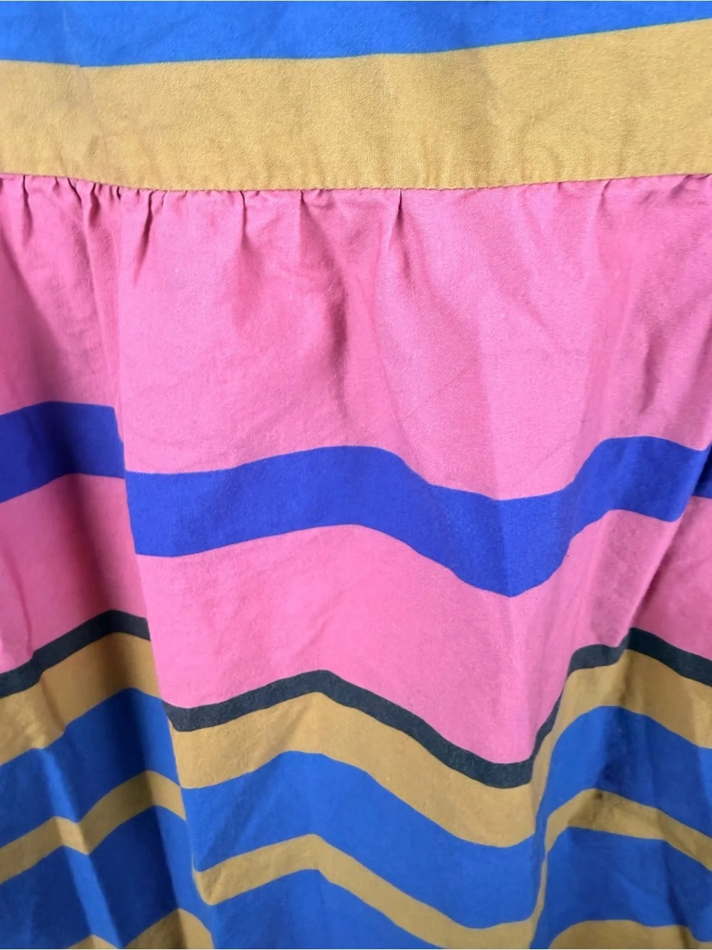 Staud Sea Tiered Striped Stretch Midi Skirt size 14 READ